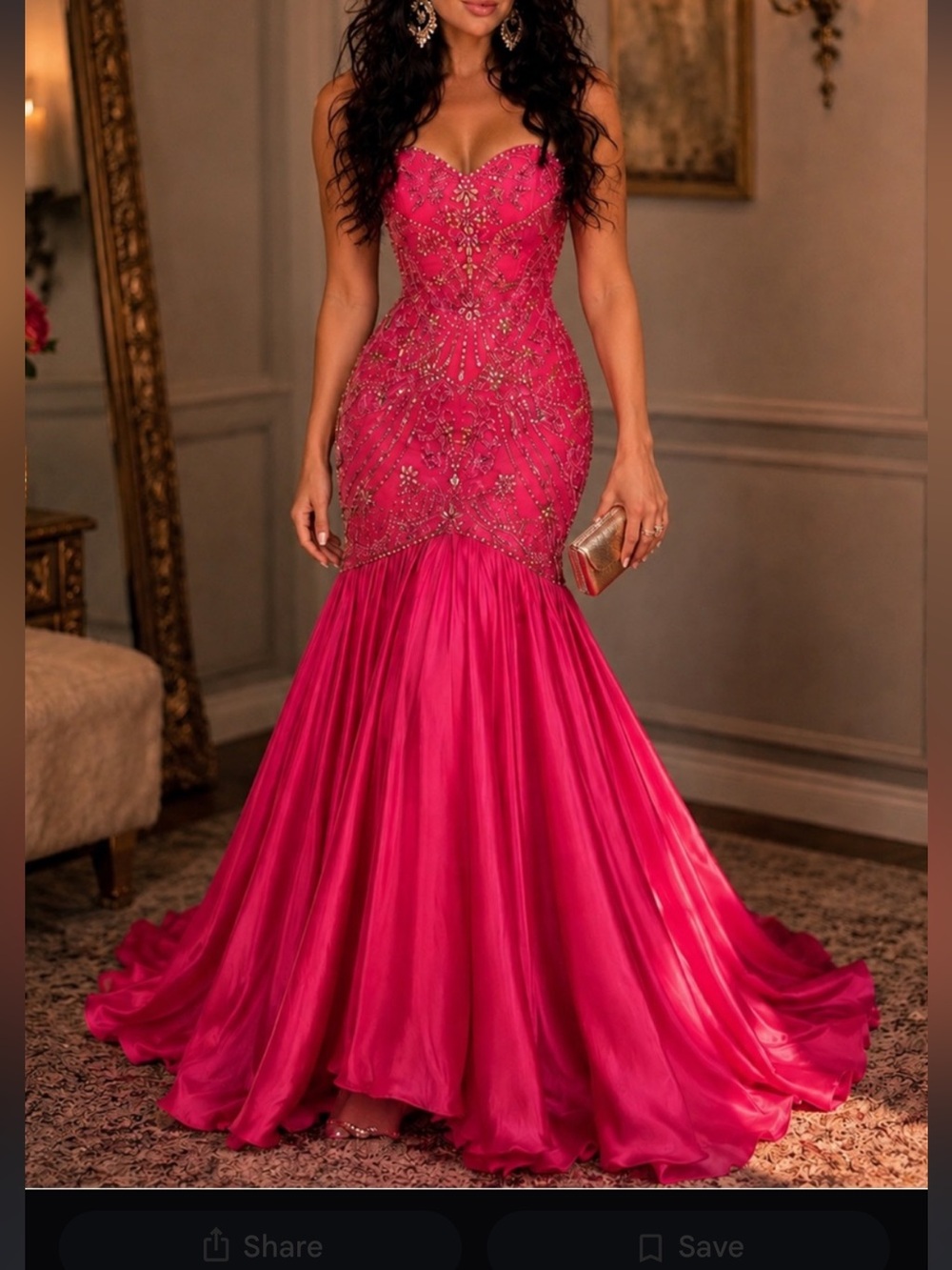 Sherri Hill size 20 formal pink mermaid gown -